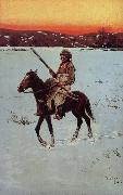 Henry F. Farny Indian Returning from the Hunt oil on canvas